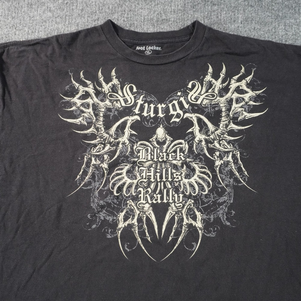 Foot Locker Sturgis Black Hills Rally Mens 4XL Black Gothic Graphic T-Shirt